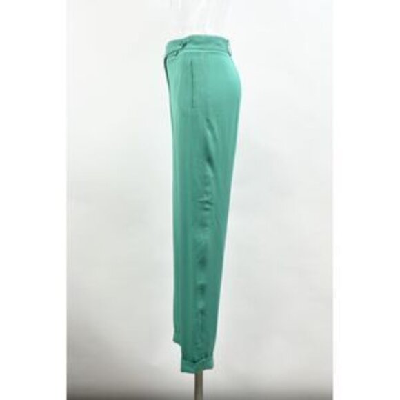 Loro Piana Trousers in Green Silk - Picture 7 of 8